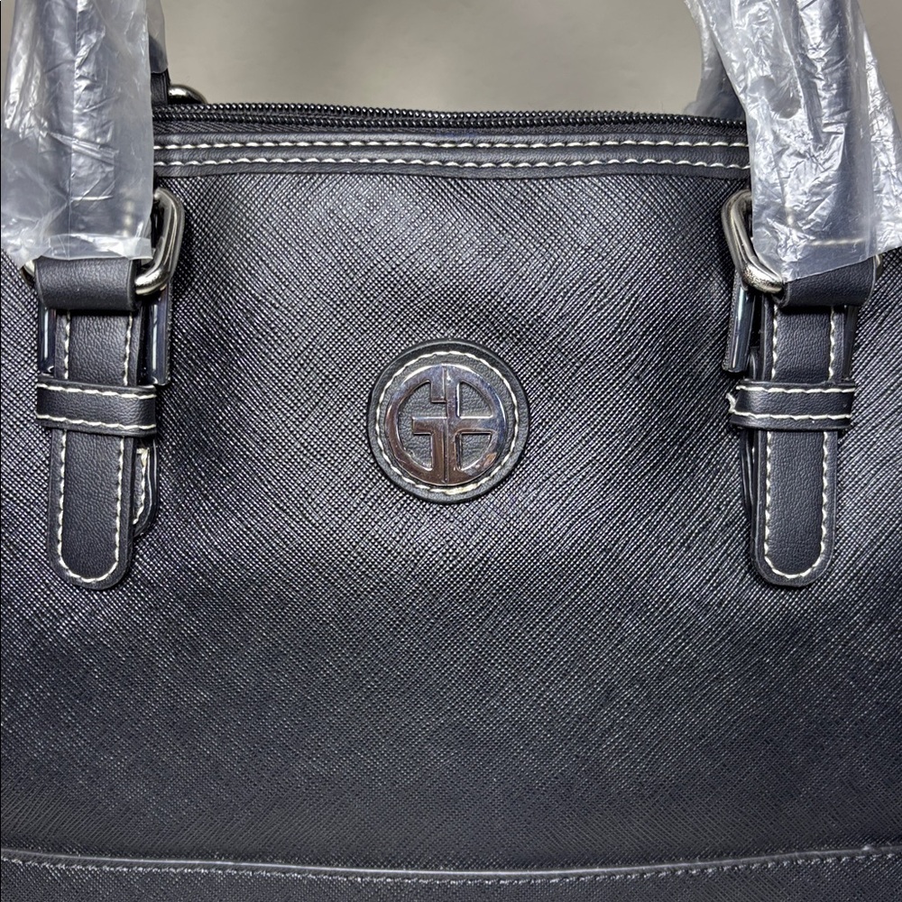 NWT Giani Bernini Black Saffiano Faux Leather Dome
Satchel. - Picture 3 of 7
